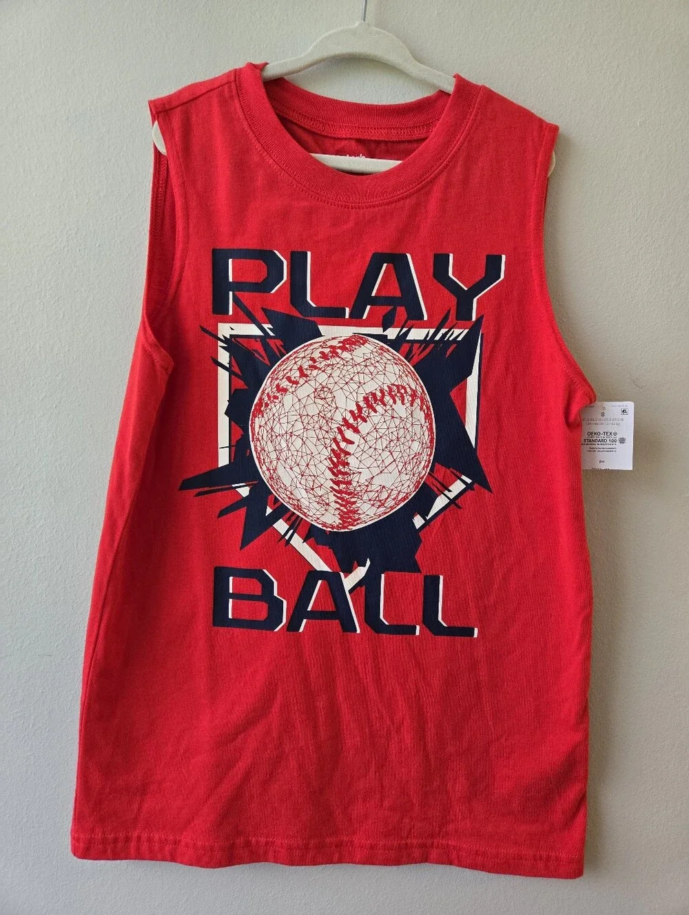 Carter's Red 'Play Ball' Sleeveless Kids Top